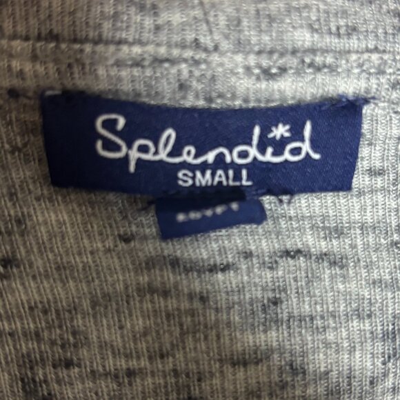 Splendid Heather Gray Open Cardigan Sweater Cotton Modal Knit Size Small S EUC - Picture 4 of 5